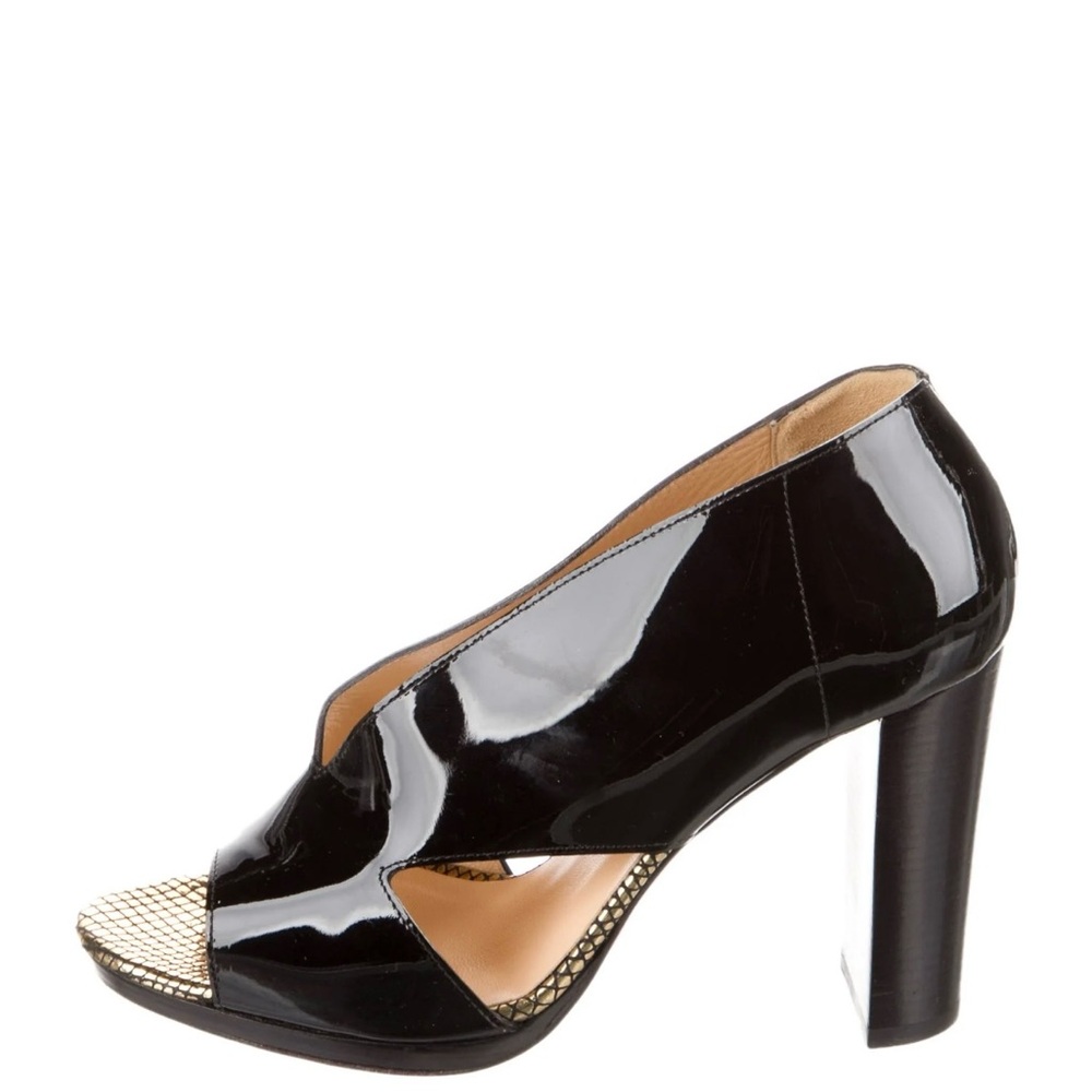 Elegant Black Peep-Toe Heels